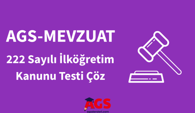 222 Sayılı İlköğretim Kanunu Testi Çöz