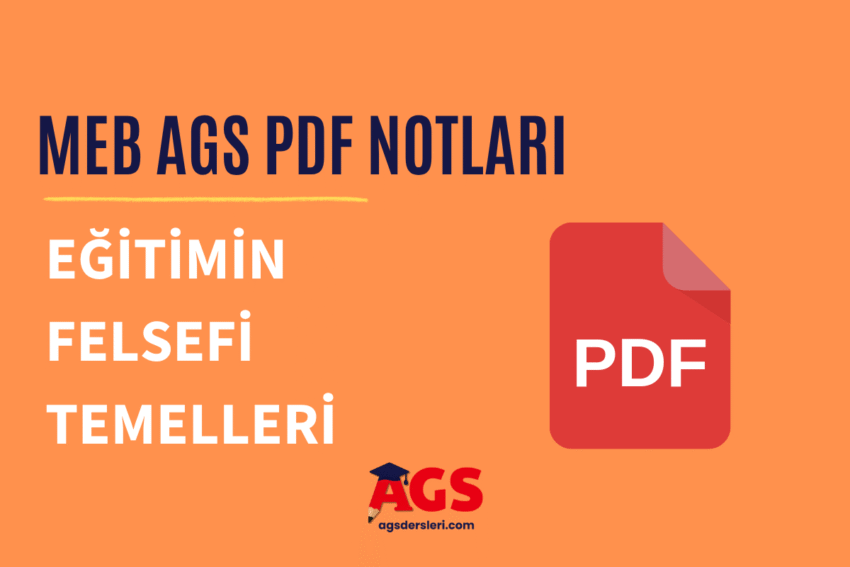 Eğitimin Felsefi Temelleri PDF Ders Notu