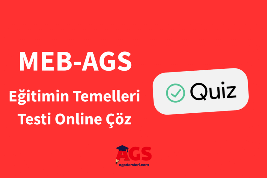 Türk Milli Eğitim Sistemi ve Eğitimin Temelleri Testi Online
