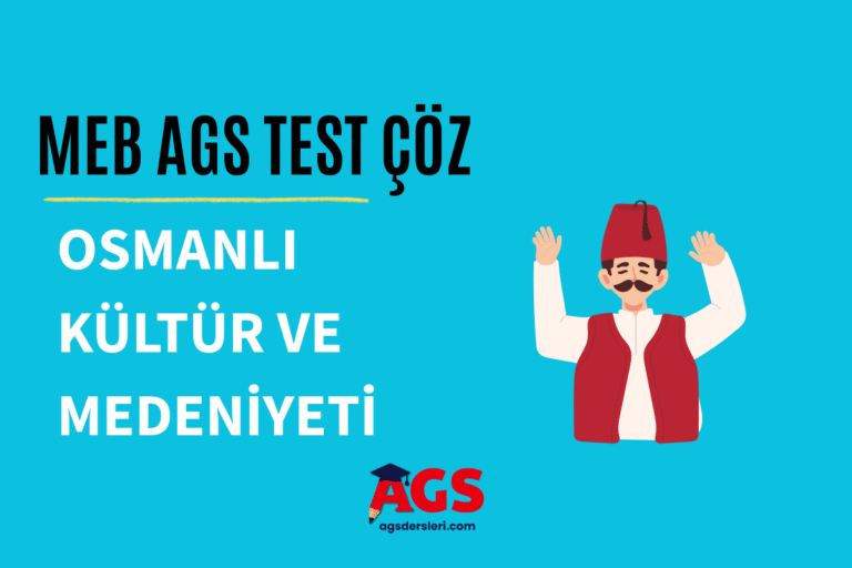AGS-KPSS Osmanlı Kültür Medeniyet Testi Online