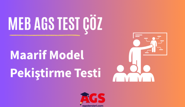 AGS maarif model pekiştirme testi