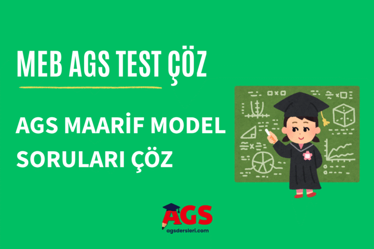 MEB AGS Maarif Model Soruları Çöz