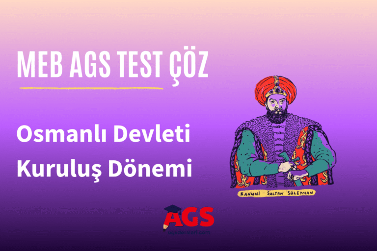MEB AGS Osmanlı Devleti Kuruluş Dönemi Online Test