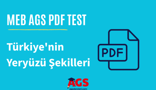 Türkiye'nin Yeryüzü Şekilleri pdf test