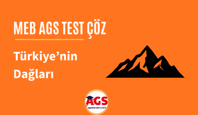 türkiye'nin dağları testi çöz