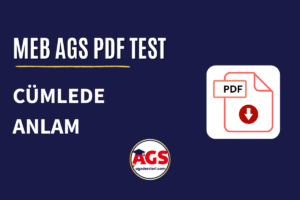 AGS cümlede anlam pdf test