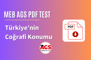 Akademi Giriş Sınavı Türkiye'nin Coğrafi Konumu PDF Test İndir