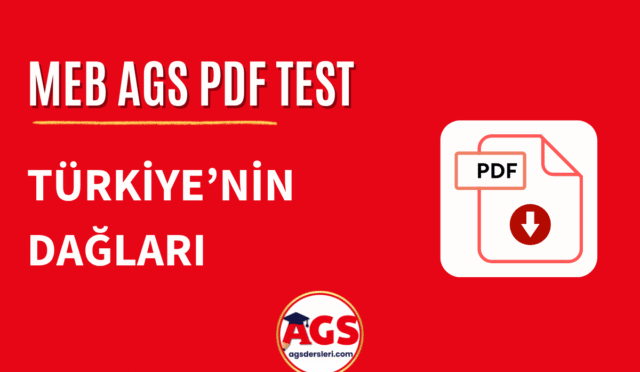 Türkiye'nin Dağları pdf test indir