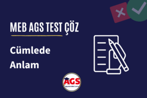 cümlede anlam testi çöz