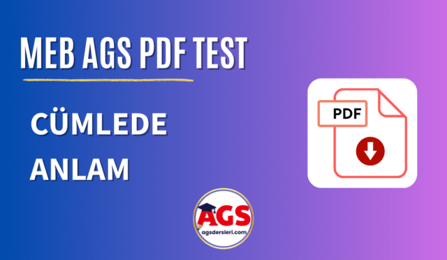 sözel yetenek cümlede anlam pdf test indir