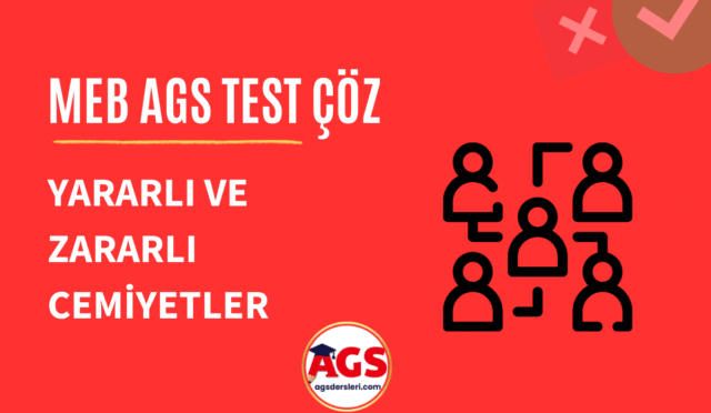 AGS Tarih Yararlı ve Zararlı Cemiyetler Testi Çöz