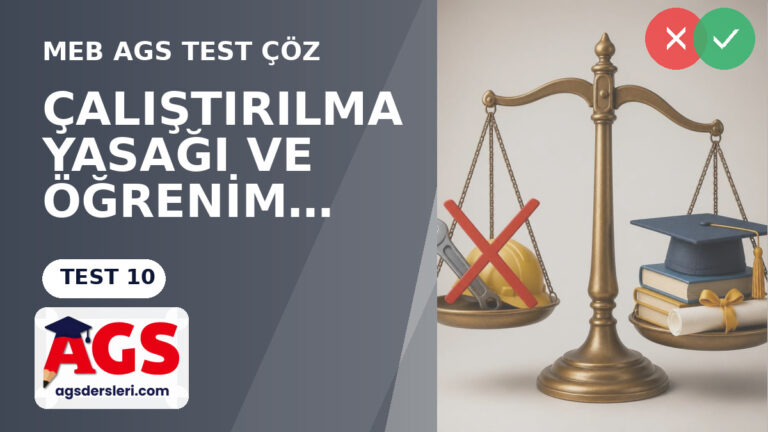 222 Sayılı İlköğretim Kanunu Test 10: Okula Devam Eden Çocuğun Çalıştırılması ve Okulla İlişik