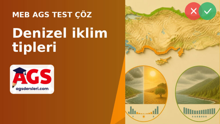AGS Türkiye İklimi: Akdeniz ve Karadeniz İklimi Testi