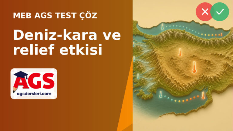 AGS Türkiye İklimi: Denizellik, Karasallık ve Dağların Uzanışı Testi