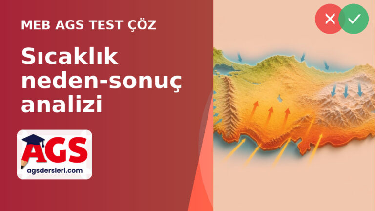 AGS Türkiye İklimi: Sıcaklıkta Çoklu Etken ve Yanlış Genellemeler Testi