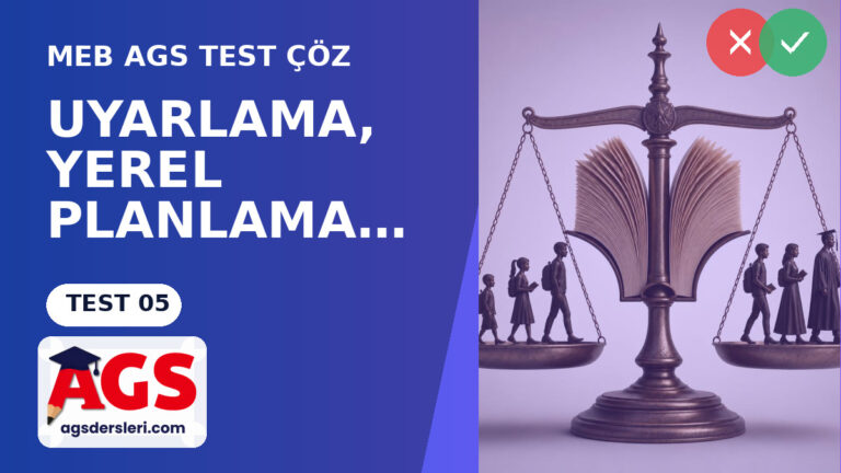 Türkiye Yüzyılı Maarif Modeli Farklılaştırma, Planlama ve Öğretmen Yansıtması Testi