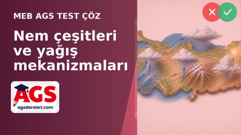 Türkiye’de Nem ve Yağış Oluşumları Testi